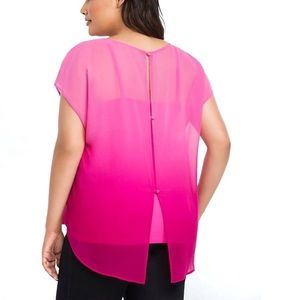 Torrid sheer pink ombré shirt